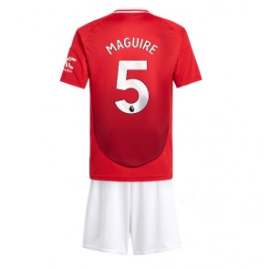 Manchester United Harry Maguire #5 Domaci Dres za Dječji 2024-25 Kratak Rukavima (+ kratke hlače)